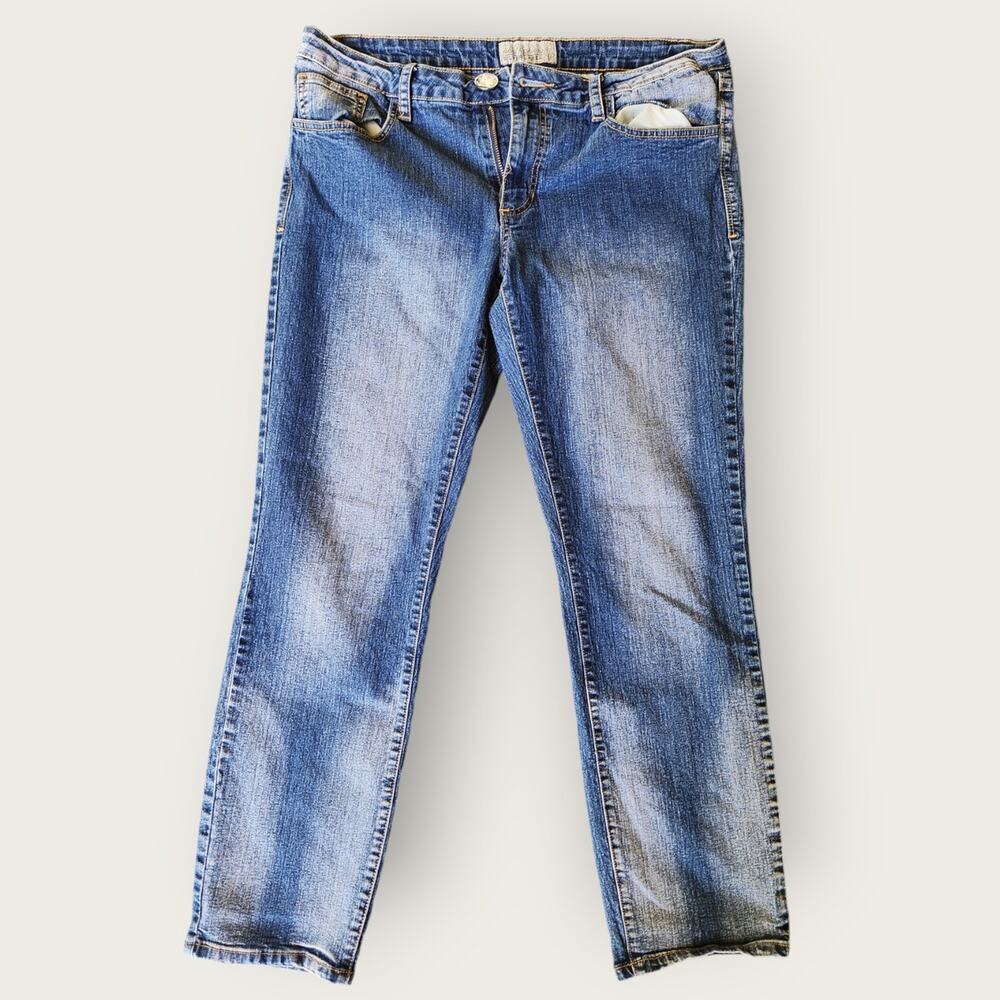 Phat Fashion Silver Label Juniors/Ladies Straight Denim Blue Jeans Sz 15